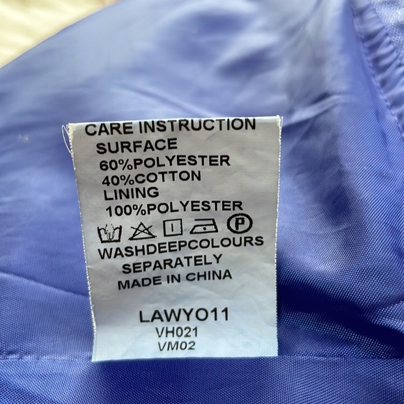 A.Y.K. GIRLS SHIMMER PERIWINKLE PURPLE TRENCH COAT - Picture 11 of 15